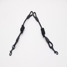 Ultimate Dual Action Dog Training Leash (Color: Black, size: M)