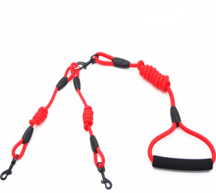 Ultimate Dual Action Dog Training Leash (Color: Red A, size: S)