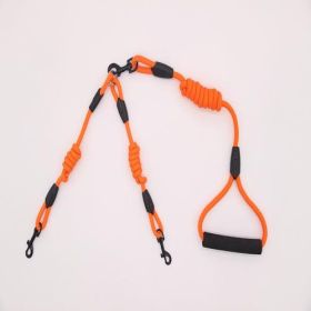 Ultimate Dual Action Dog Training Leash (Color: Orange A, size: S)
