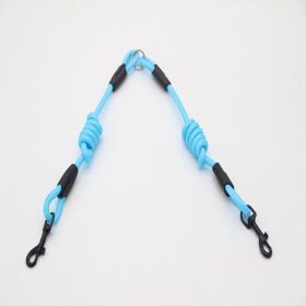 Ultimate Dual Action Dog Training Leash (Color: Blue, size: S)