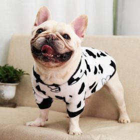 Cozy Canine Coral Fleece Pajama Jacket For Autumn And Winter (Color: White, size: L)