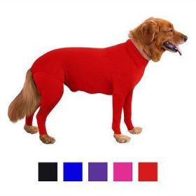 Alluring Four-Legged Elastic Pet Clothing For Autumn And Winter (Color: Red, size: L)