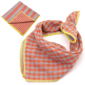 Fashionable Double Sided Cotton Pet Scarf (Color: Dark Orange, size: 45X45Cm)