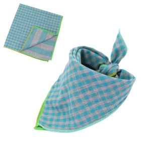 Fashionable Double Sided Cotton Pet Scarf (Color: Dark Green, size: 45X45Cm)