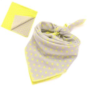 Fashionable Double Sided Cotton Pet Scarf (Color: Fluorescent Dots, size: 45X45Cm)