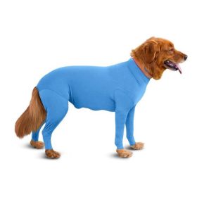 Alluring Four-Legged Elastic Pet Clothing For Autumn And Winter (Color: Blue, size: M)