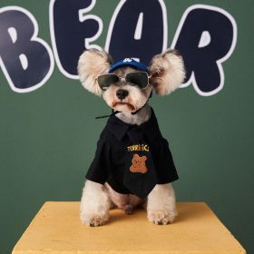 Trendy And Handsome Cotton Shirt With Tie For Small And Medium-Sized Dog Pets (Color: Shirt And Tie, size: L)