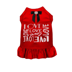 Love Me Always Ruffled Dog Dress (Pack Of-Style: 1-Dress, size: X Large)