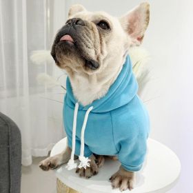 Cozy Canine Fleece Hoodie: Stylish Comfort For Your Furry Friend (Color: Blue Woolen, size: L)