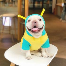 Cozy Cotton Pet Sweater In Yellow-Green Color Blocking (Color: Yellow Green, size: 3Xl)