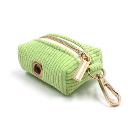 Cute Velvet Pet Waste Bag - Stylish And Practical Dog Poop Bag (Color: Green, size: One Size)