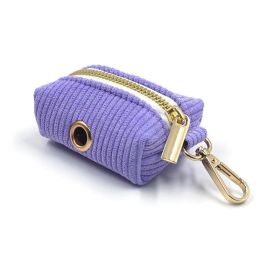 Cute Velvet Pet Waste Bag - Stylish And Practical Dog Poop Bag (Color: Taro Purple, size: One Size)