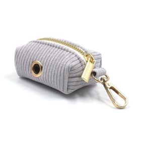 Cute Velvet Pet Waste Bag - Stylish And Practical Dog Poop Bag (Color: Grey, size: One Size)