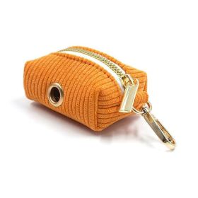 Cute Velvet Pet Waste Bag - Stylish And Practical Dog Poop Bag (Color: Orange, size: One Size)