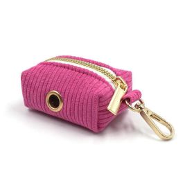 Cute Velvet Pet Waste Bag - Stylish And Practical Dog Poop Bag (Color: Rose Red, size: One Size)