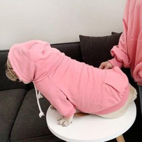 Cozy Canine Fleece Hoodie: Stylish Comfort For Your Furry Friend (Color: Pink, size: L)