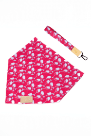 Red Mountain Syrah Dog Bandana and Wristlet Keychain Set (Pack Of: 1, size: M/L - 27In X 13In)